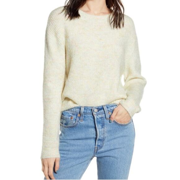 NWT BP Nordstrom Crewneck Sweater in Pastel Rainbow Knit - Size XL - Picture 3 of 8